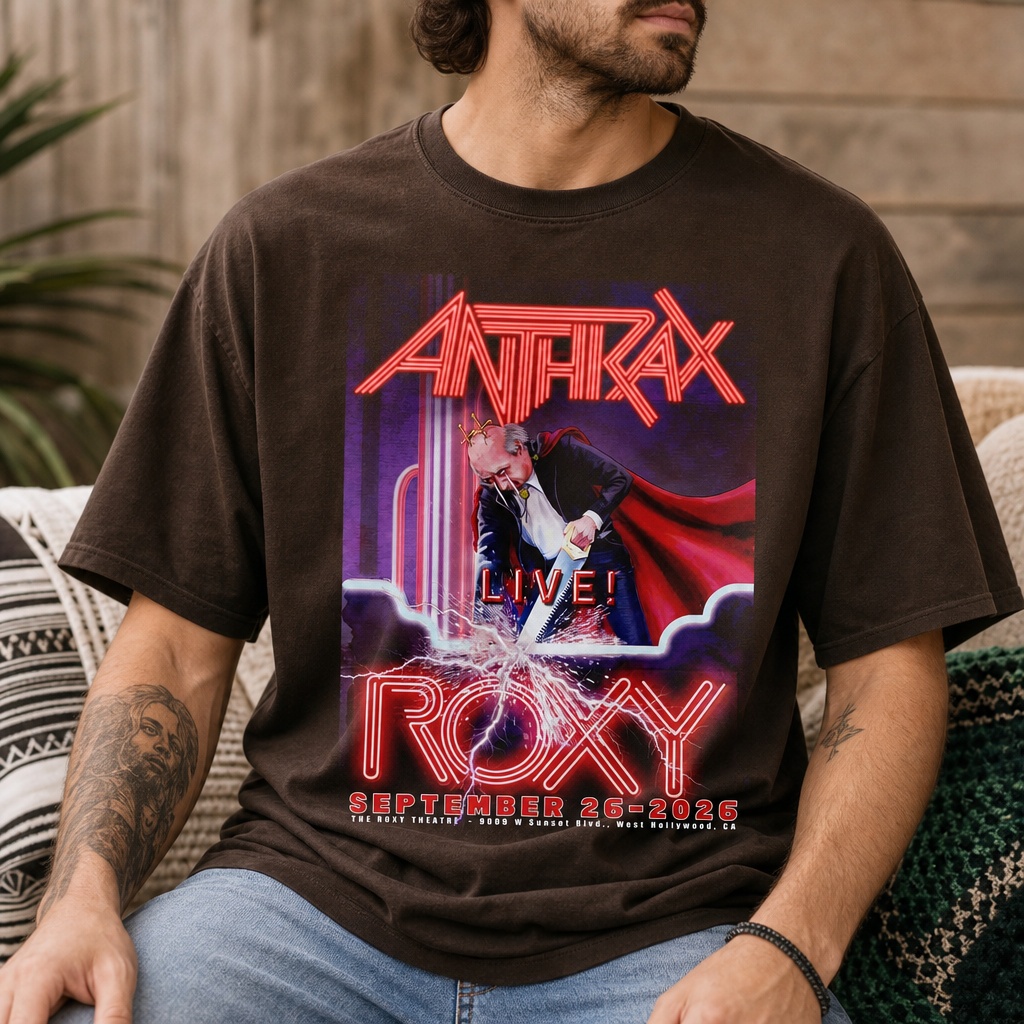 anthrax-live-at-the-roxy-2026-t-shirt-west-hollywood-sept-26-concert-tee-2 Anthrax Live at The Roxy 2026 T-Shirt – West Hollywood Sept 26 Concert Tee 4