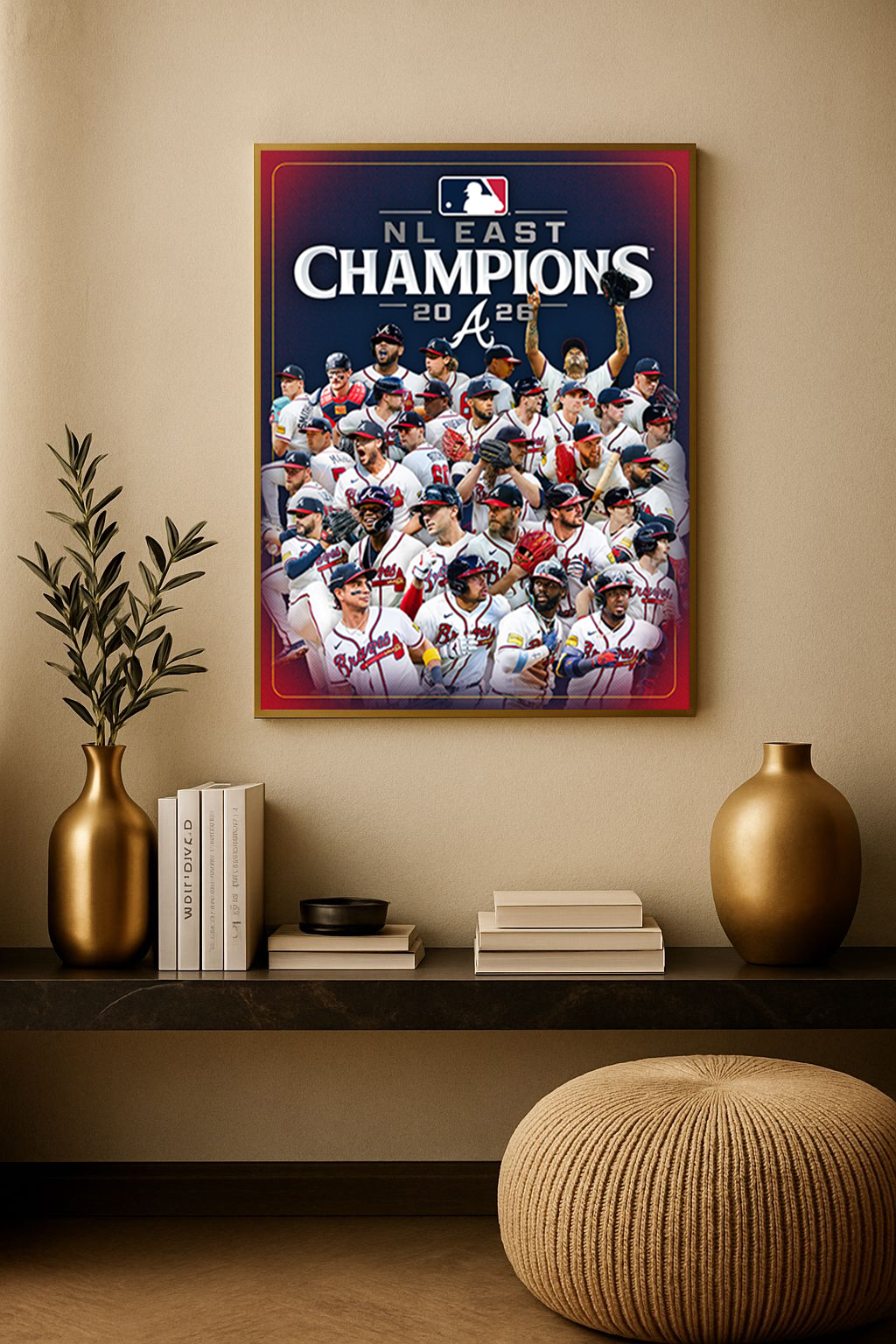 Atlanta Braves – 2026 NL East Champions Poster Canvas (MLB Winning Season)
