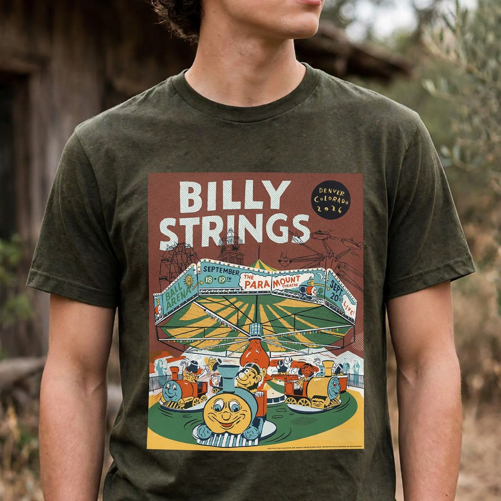 Billy Strings Denver 2026 All Dates Tee – Ball Arena Sept 18–19 T-Shirt