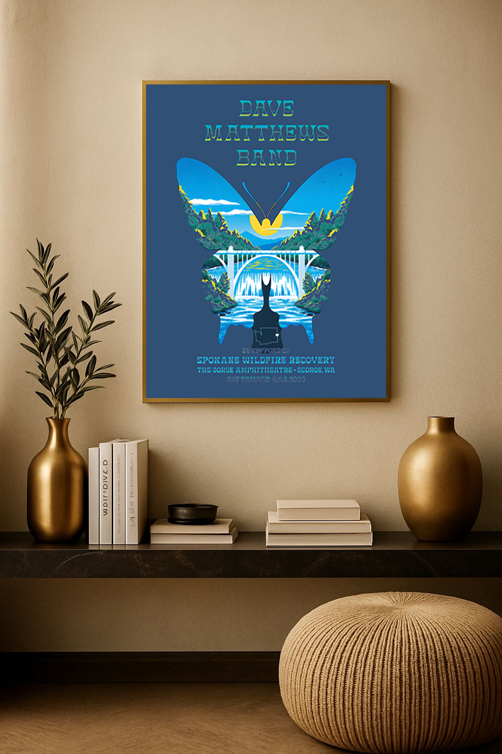 Dave Matthews Band – Labor Day 2026 Shows Poster – The Gorge George WA Sept 4–6 Canvas Print