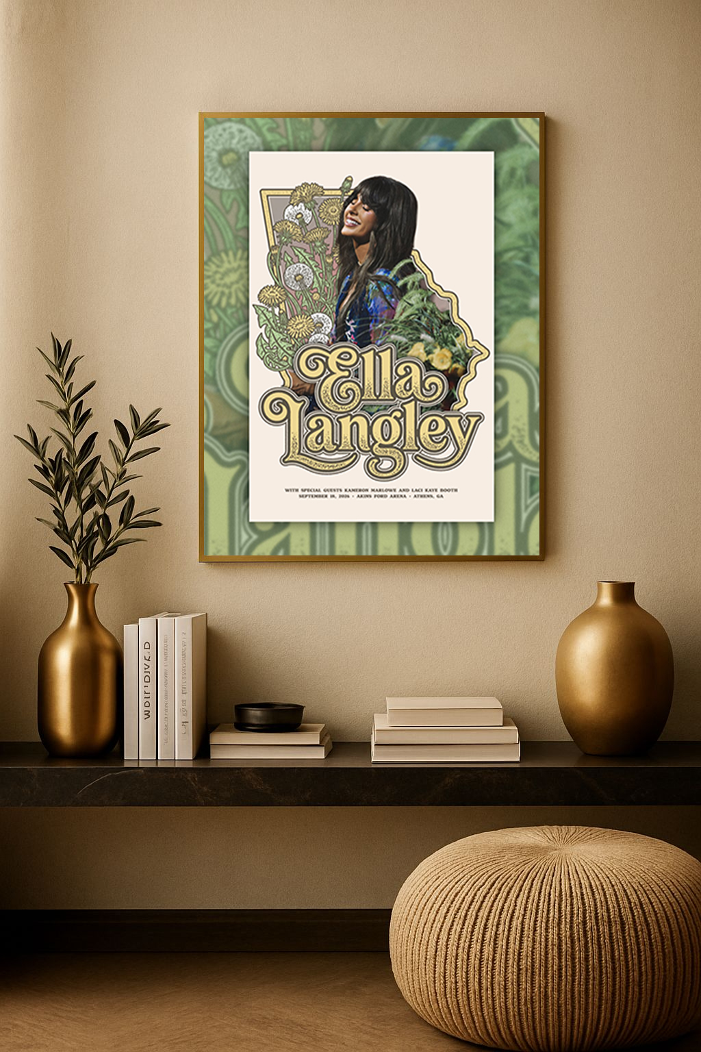 Ella Langley Athens GA 2026 Concert Poster Canvas – Dandelion Tour Wall Art 1