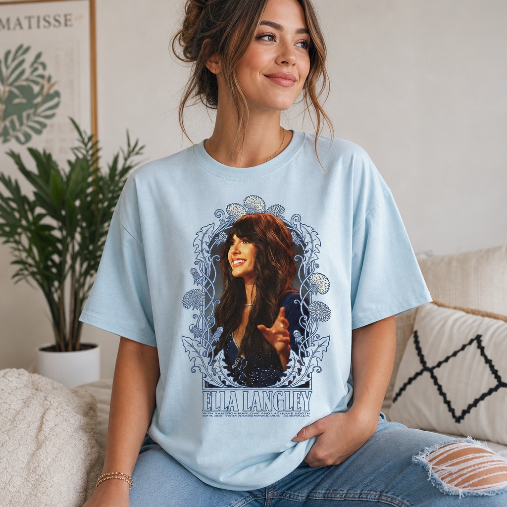 Ella Langley Jacksonville FL 2026 Concert T-Shirt – VyStar Arena Dandelion Tour Tee 1