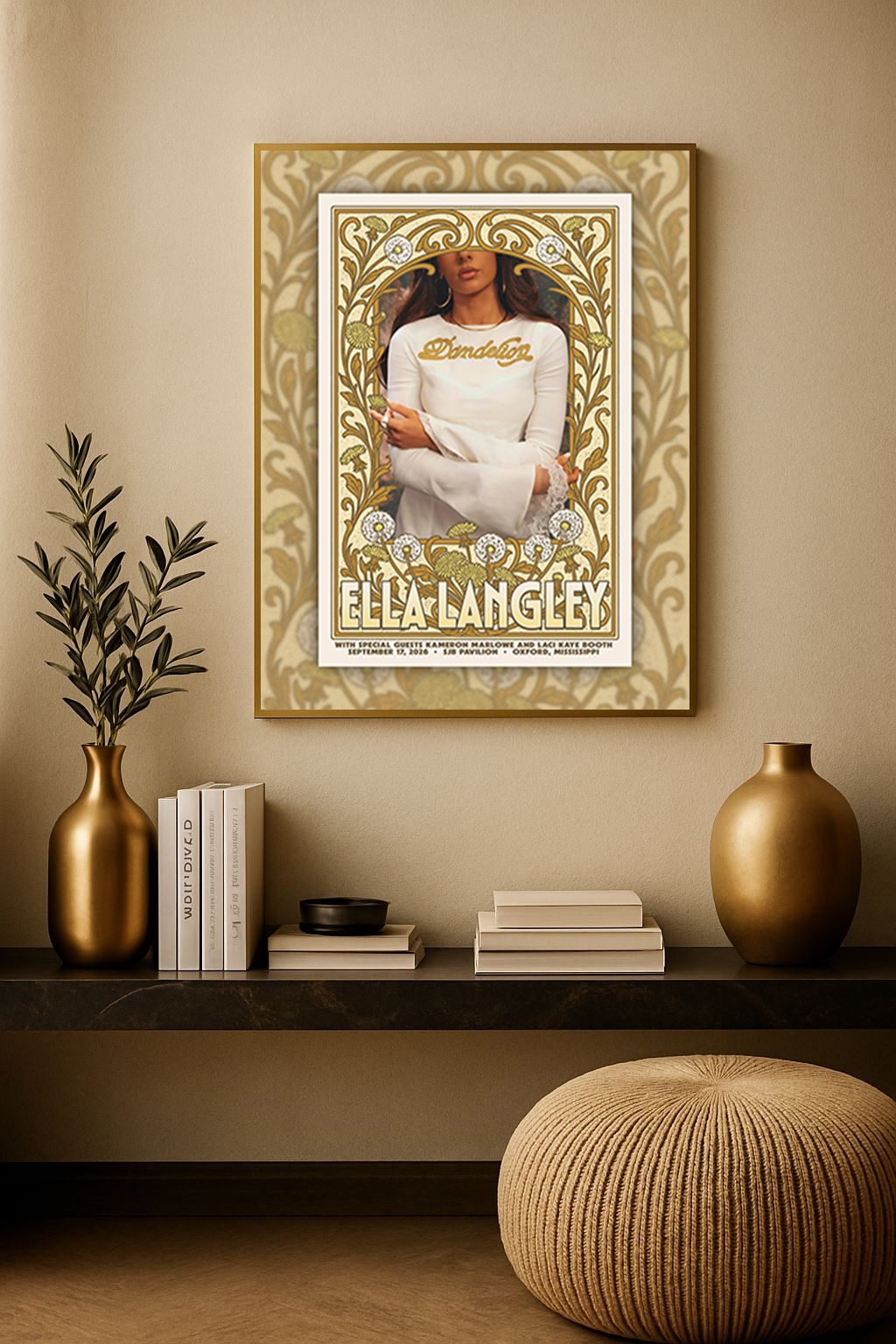Ella Langley Oxford MS 2026 Concert Poster Canvas – SJB Pavilion at Ole Miss Wall Art 1