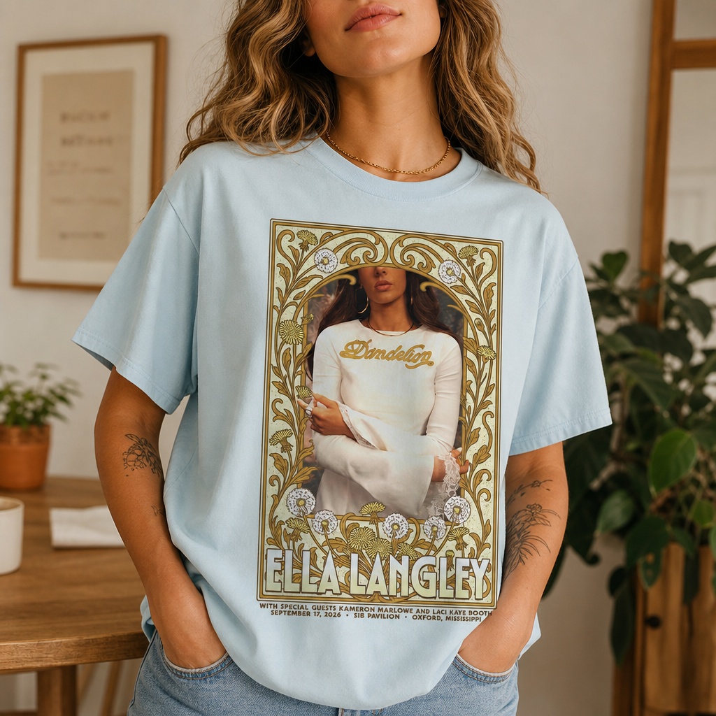 ella-langley-oxford-ms-2026-concert-t-shirt-sjb-pavilion-dandelion-tour-tee-2 Ella Langley Oxford MS 2026 Concert T-Shirt – SJB Pavilion Dandelion Tour Tee 4