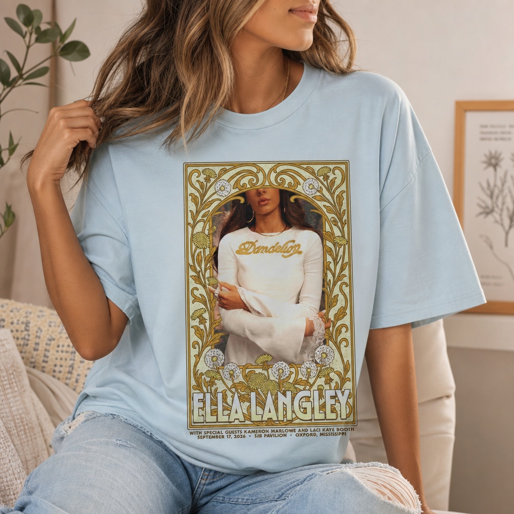 ella-langley-oxford-ms-2026-concert-t-shirt-sjb-pavilion-dandelion-tour-tee-4 Ella Langley Oxford MS 2026 Concert T-Shirt – SJB Pavilion Dandelion Tour Tee 2
