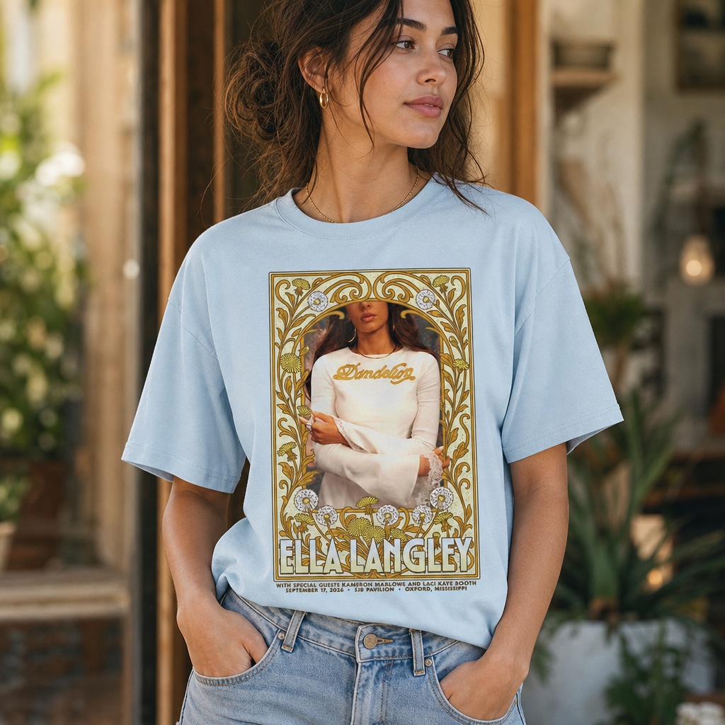 Ella Langley Oxford MS 2026 Concert T-Shirt – SJB Pavilion Dandelion Tour Tee 1