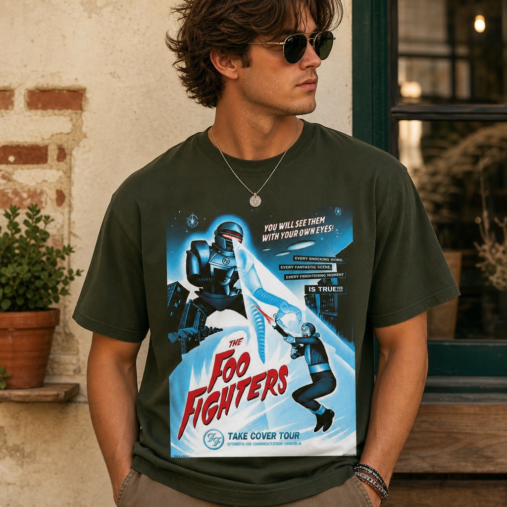 Foo Fighters Take Cover Tour 2026 Tee – Commonwealth Stadium Edmonton Sept 17 T-Shirt