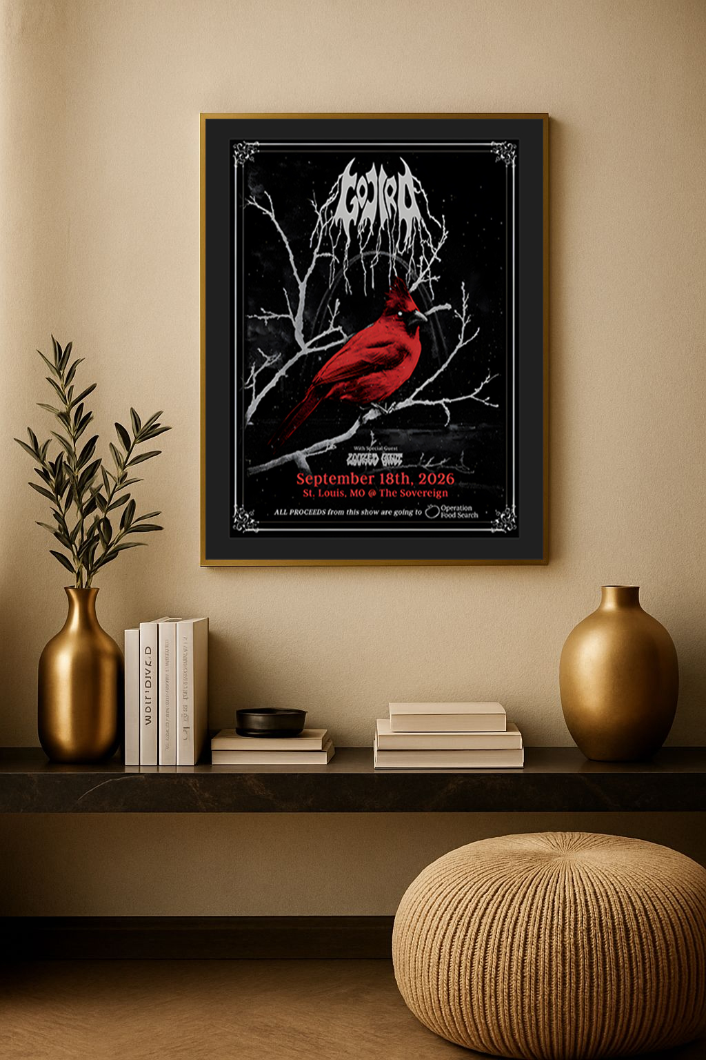 gojira-the-sovereign-2026-poster-st-louis-mo-sept-18-canvas-print Gojira The Sovereign 2026 Poster – St. Louis MO Sept 18 Canvas Print 1