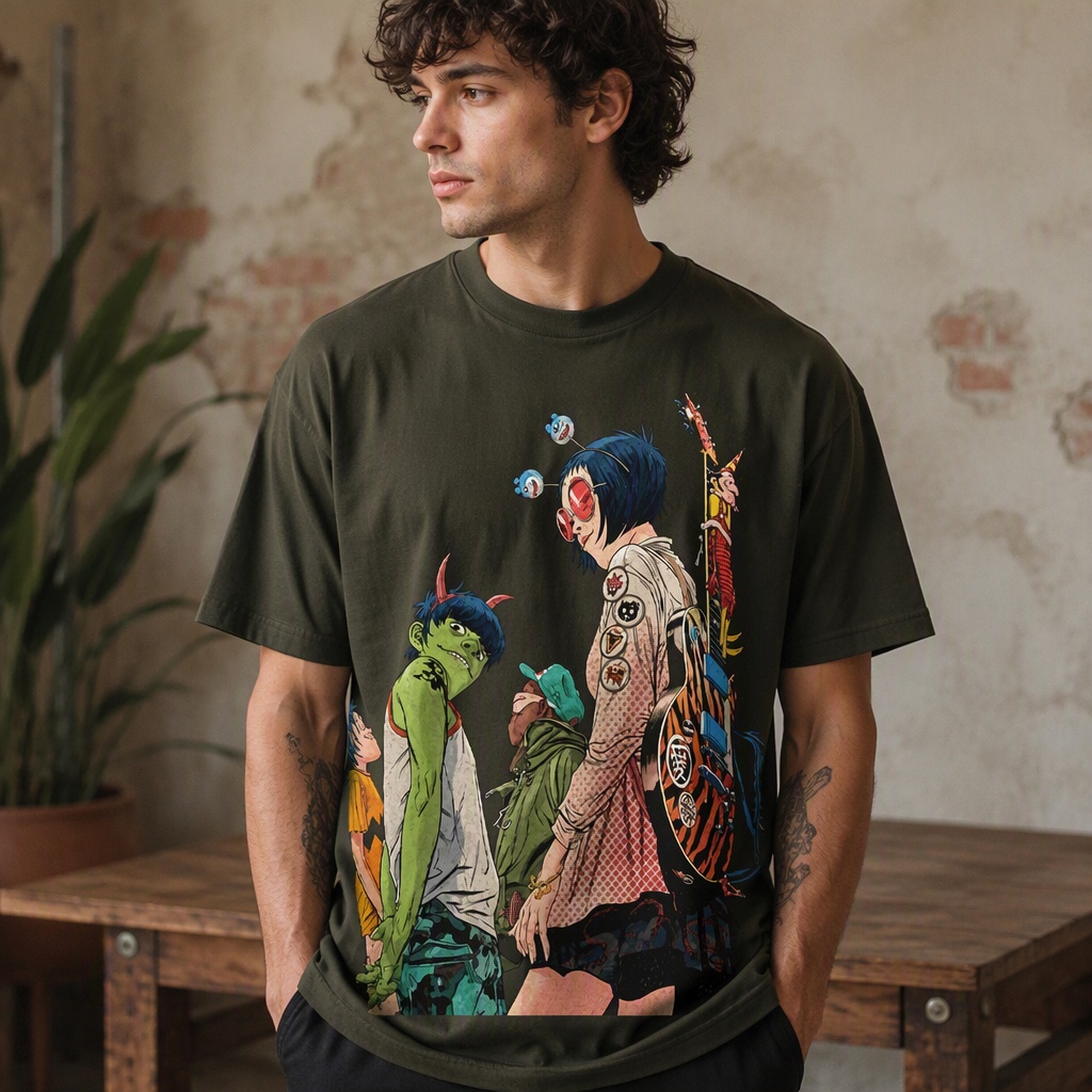 Gorillaz – The Mountain Tour 2026 US & Canada Jumbo Band Art T-Shirt -