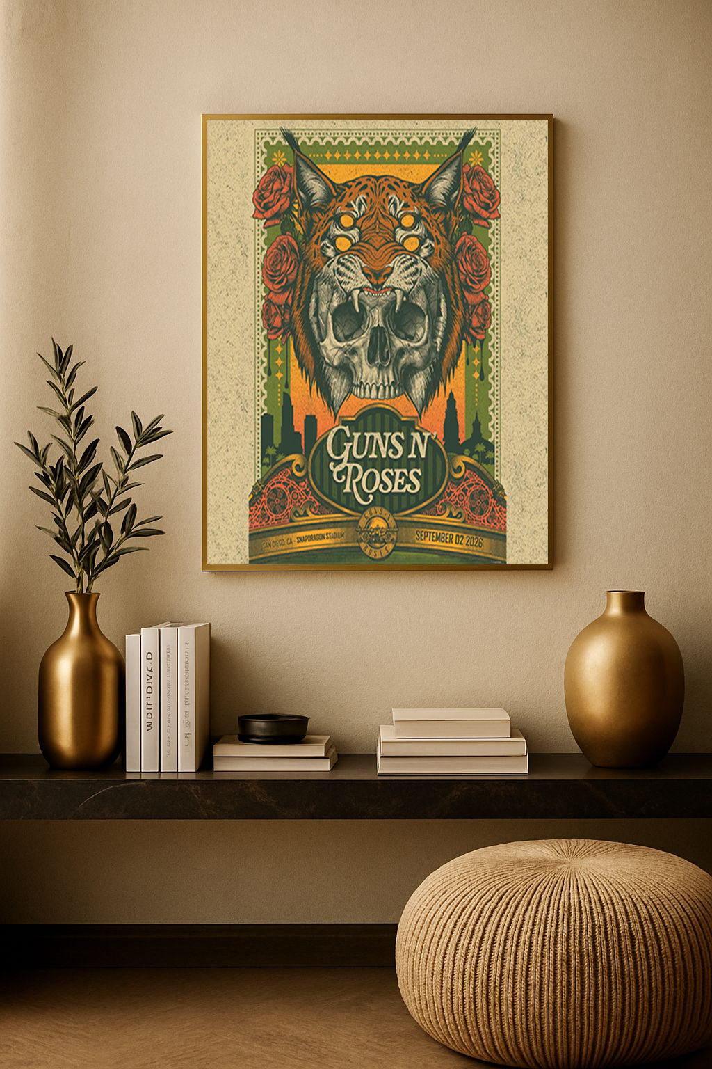 Guns N’ Roses – San Diego 2026 Event Poster – Snapdragon Stadium Sept 2 Canvas Print