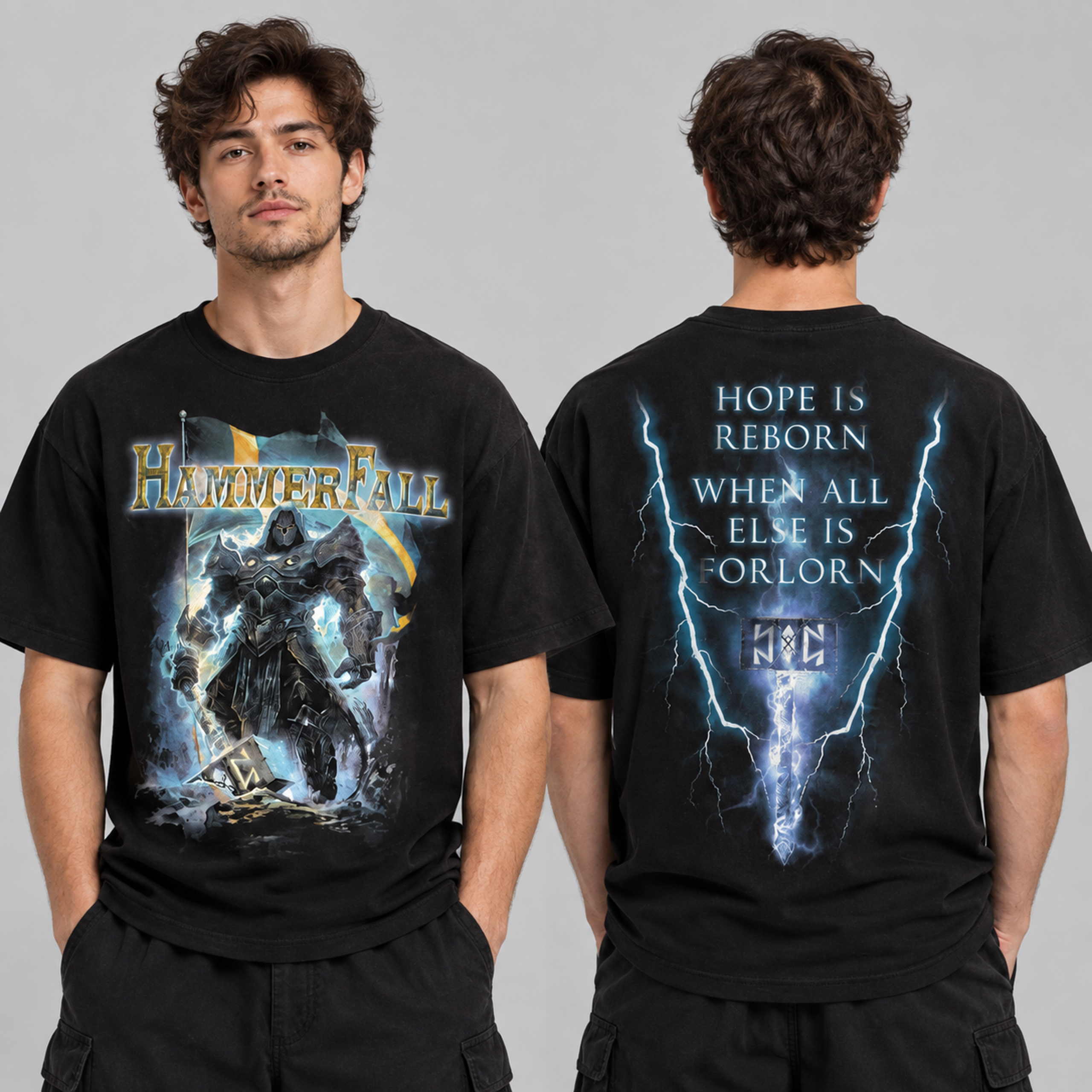 HammerFall – “Hope Is Reborn When All Else Is Forlorn” 2026 Two-Sided Unisex T-Shirt