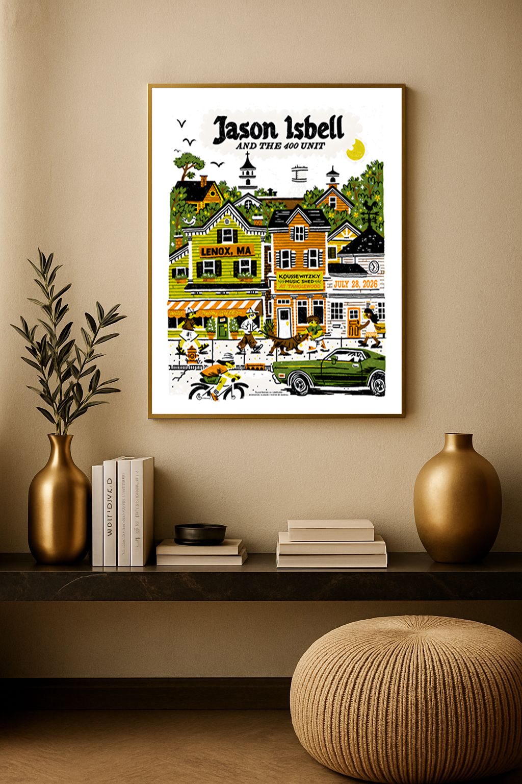 Jason Isbell & The 400 Unit – Tanglewood 2026 Event Poster – Lenox MA Sept 4 Canvas Print
