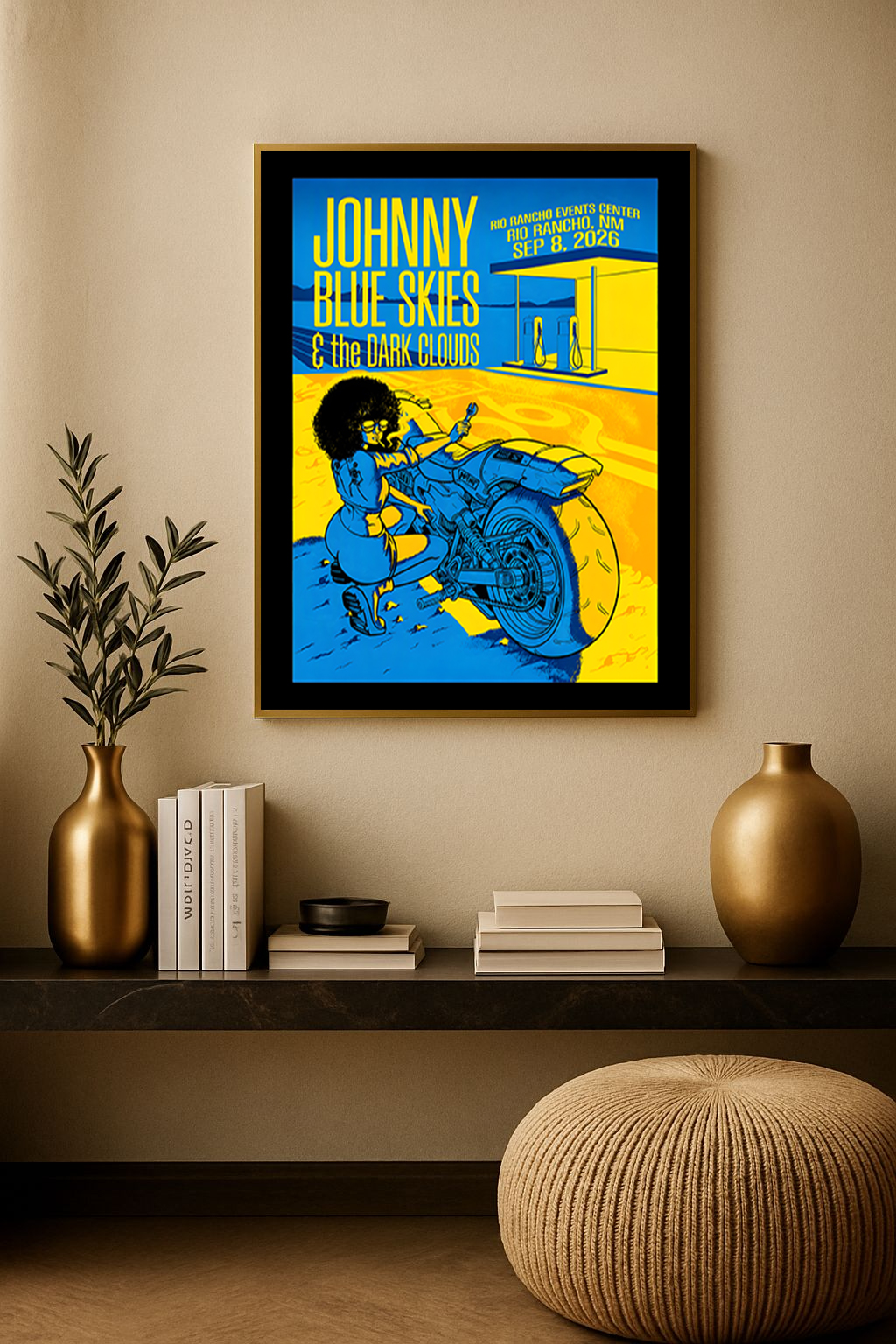 Johnny Blue Skies & The Dark Clouds – Rio Rancho 2026 Event Poster – Rio Rancho Events Center Sept 8 Canvas Print