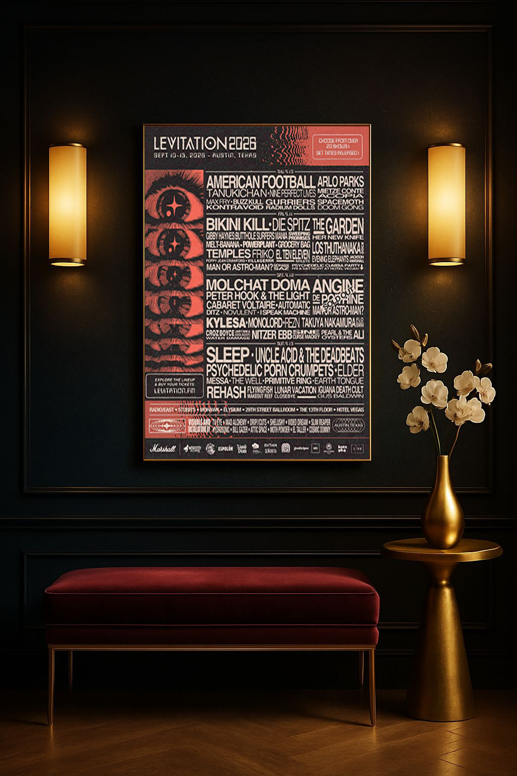levitation-festival-2026-full-lineup-poster-austin-tx-sept-10-13-canvas-print-4 Levitation Festival 2026 – Full Lineup Poster – Austin TX Sept 10–13 Canvas Print 2