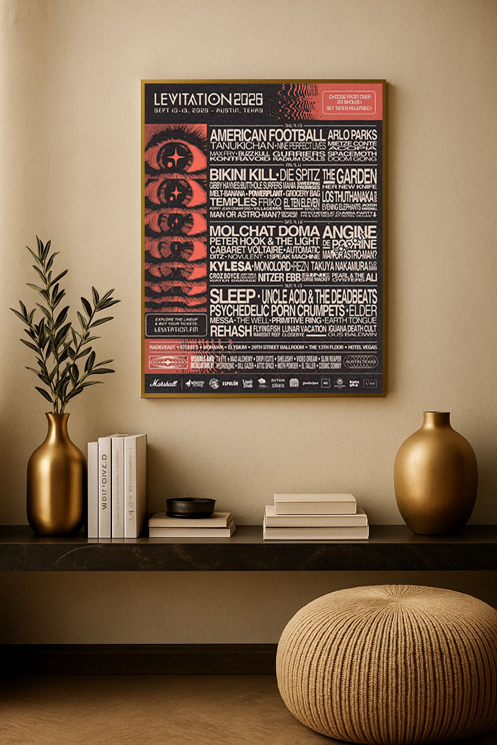 levitation-festival-2026-full-lineup-poster-austin-tx-sept-10-13-canvas-print Levitation Festival 2026 – Full Lineup Poster – Austin TX Sept 10–13 Canvas Print 1