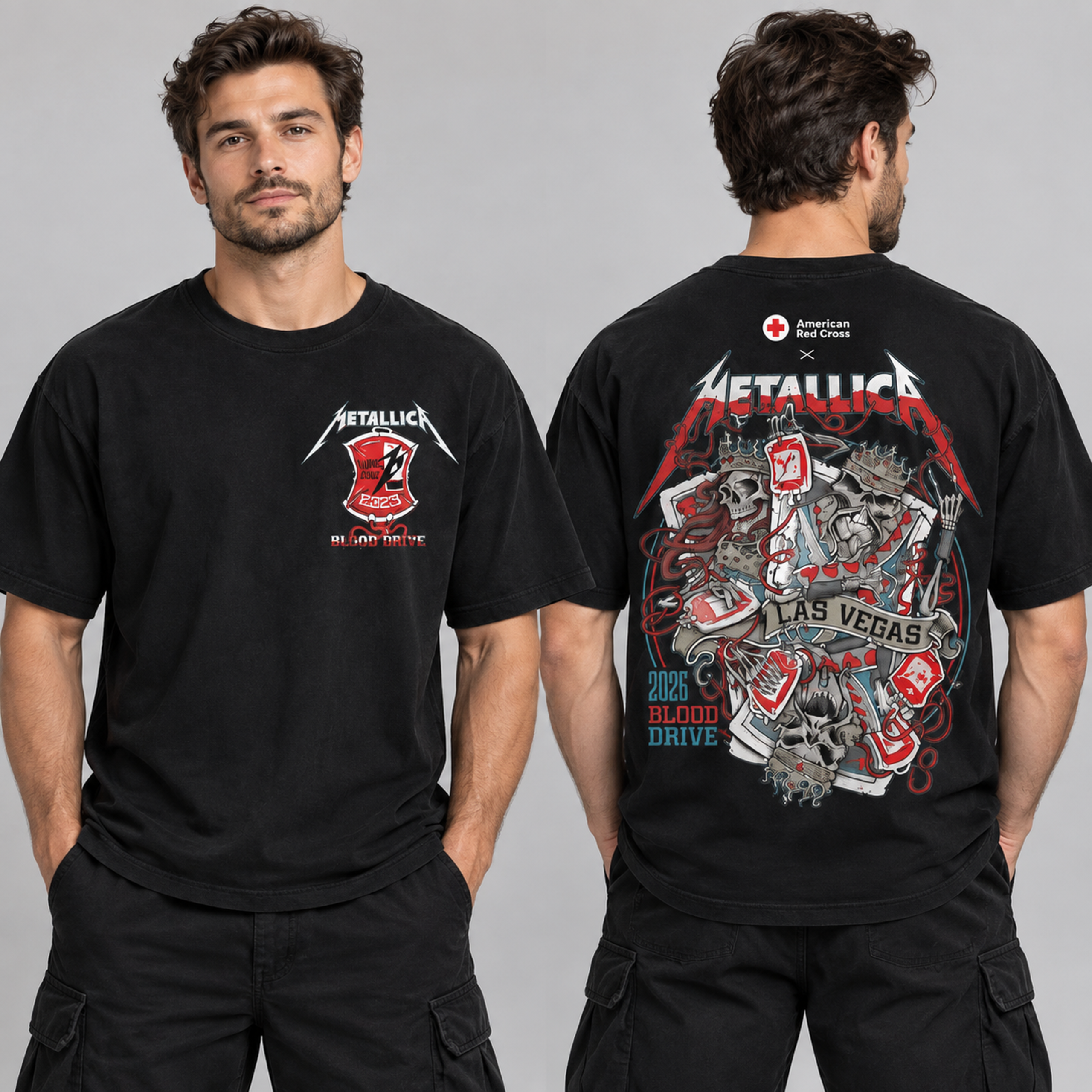 Metallica x Red Cross – Las Vegas Blood Drive 2026 Two-Sided