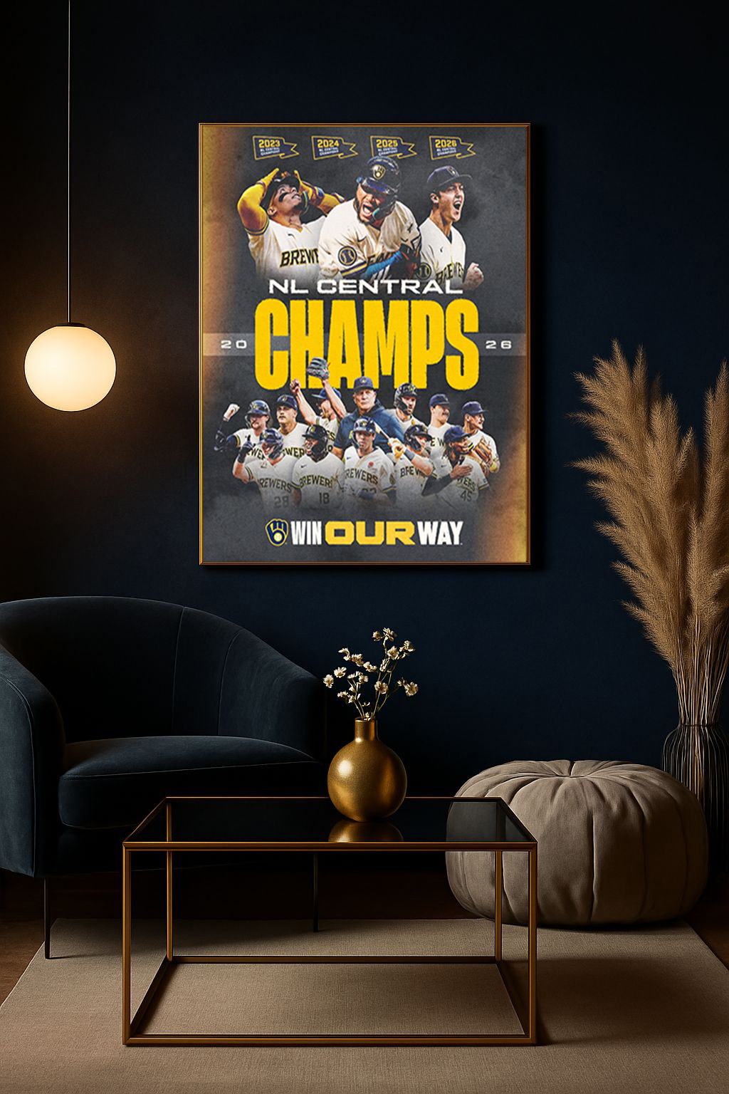 milwaukee-brewers-2026-nl-central-champions-win-our-way-poster-baseball-wall-art-canvas-2 Milwaukee Brewers 2026 NL Central Champions “Win Our Way” Poster, Baseball Wall Art Canvas 3