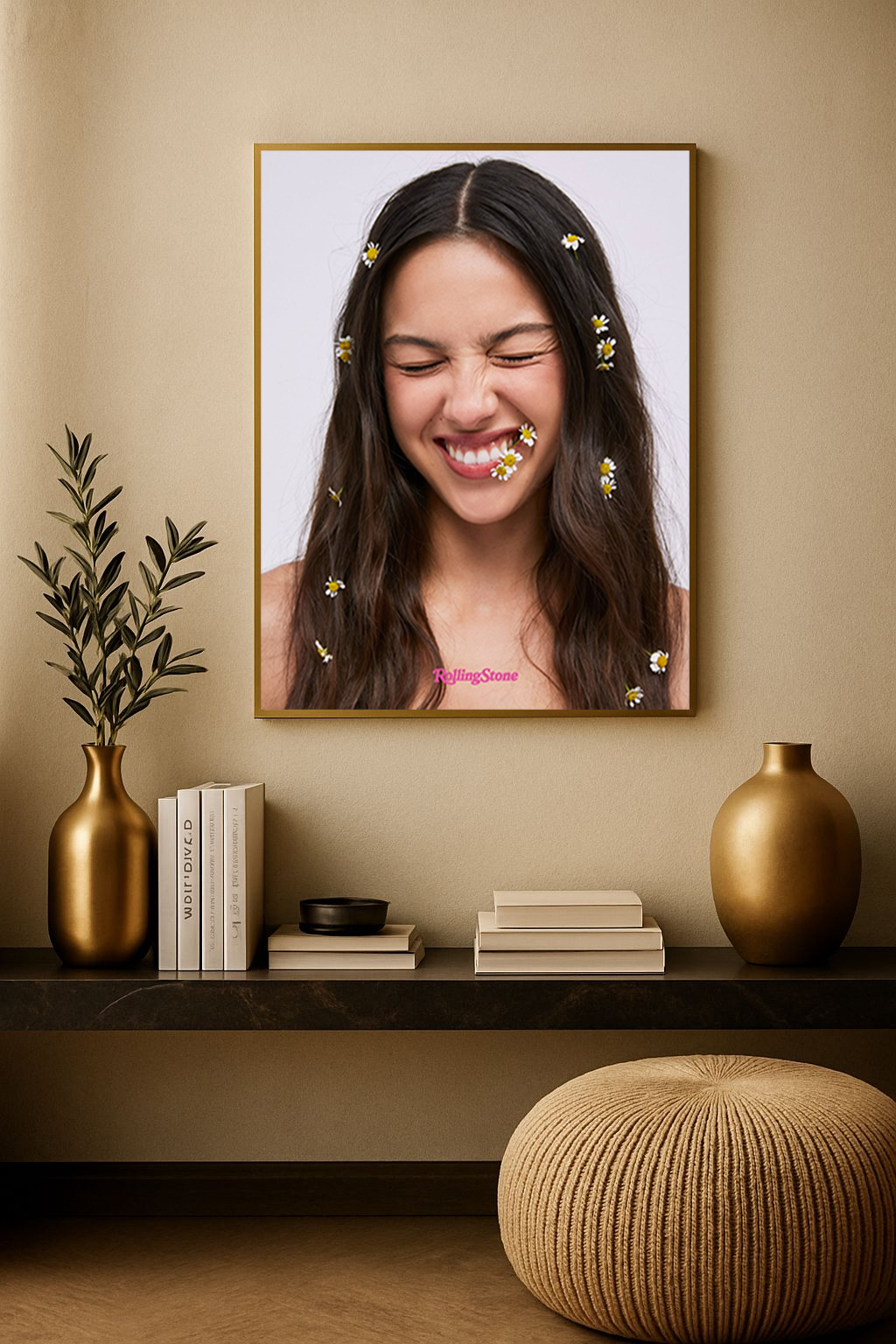 Olivia Rodrigo – Rolling Stone Digital Exclusive Smiling Photo Poster Canvas Print