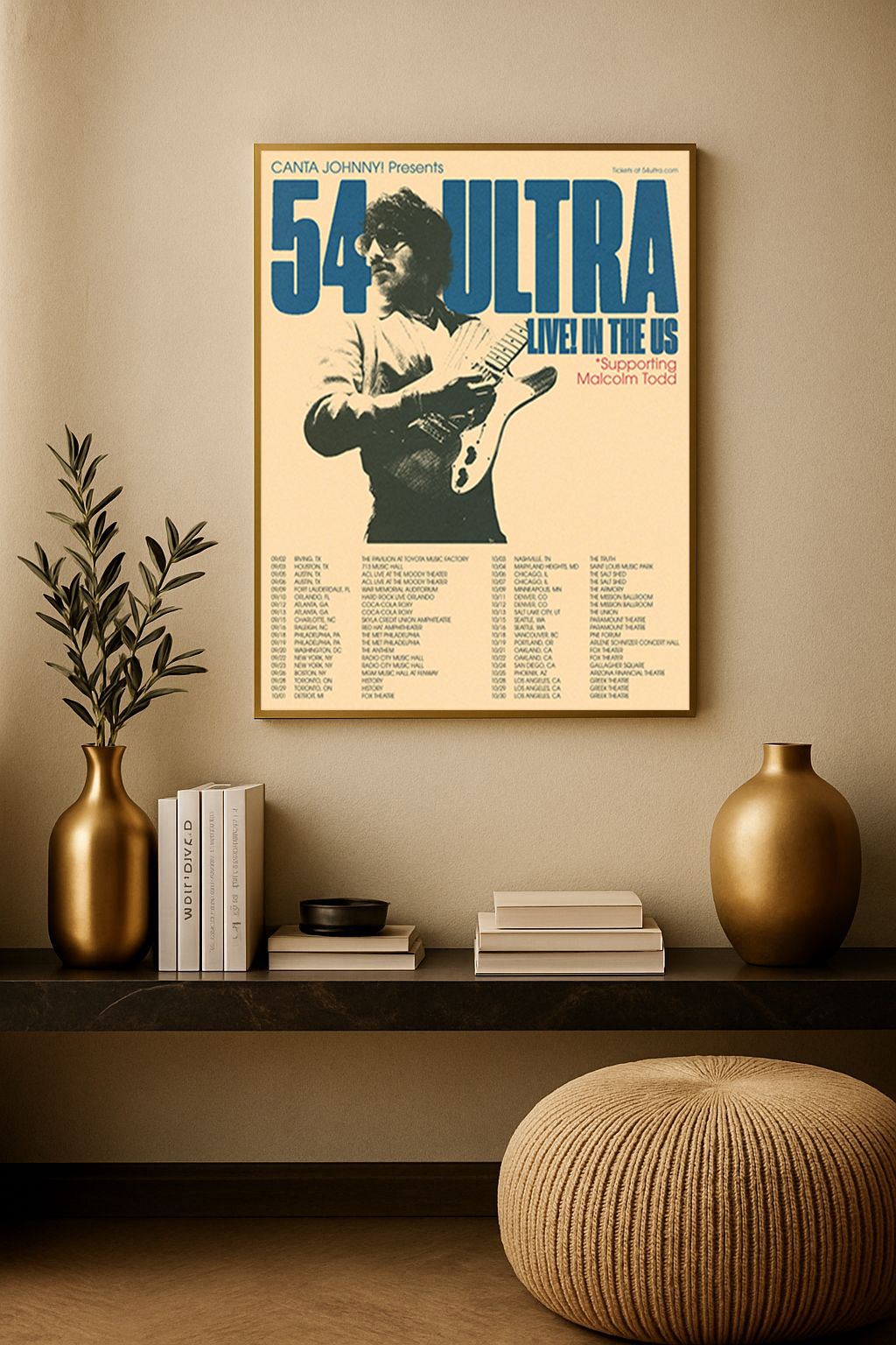 Peso Pluma – Canta Johnny 54 Ultra US 2026 Tour Dates Poster Canvas Print