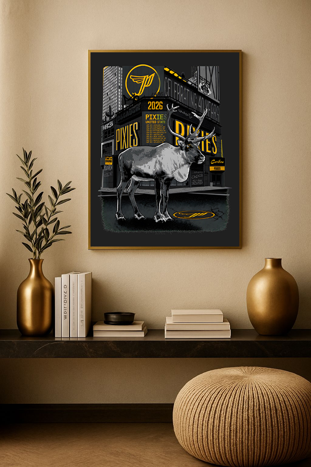 Pixies 40th Anniversary US Tour 2026 Poster – Celebrating 40 Years Schedule Canvas Print 1