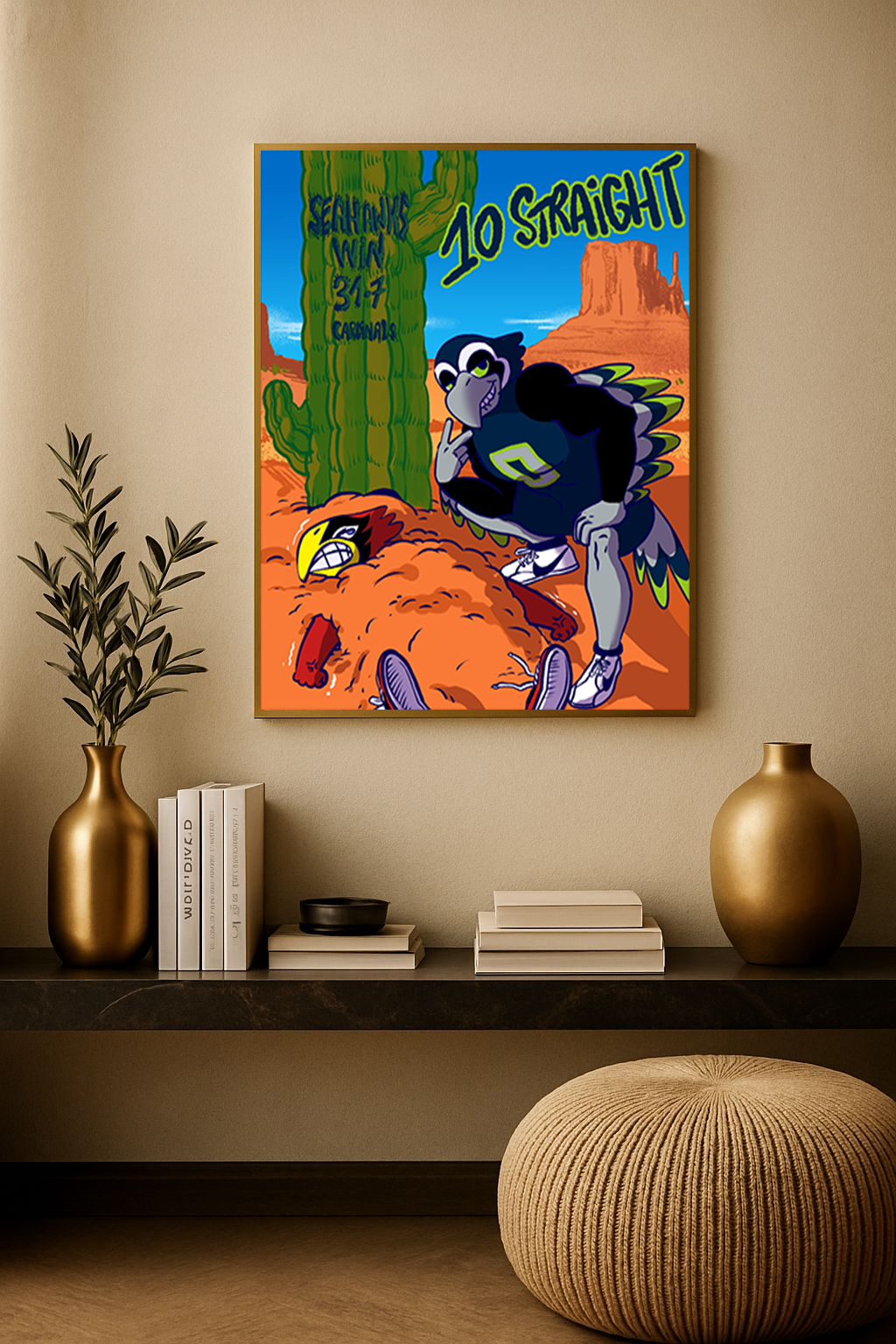 Seattle Seahawks 31–7 vs Arizona Cardinals – 10 Straight 2026 Poster Canvas