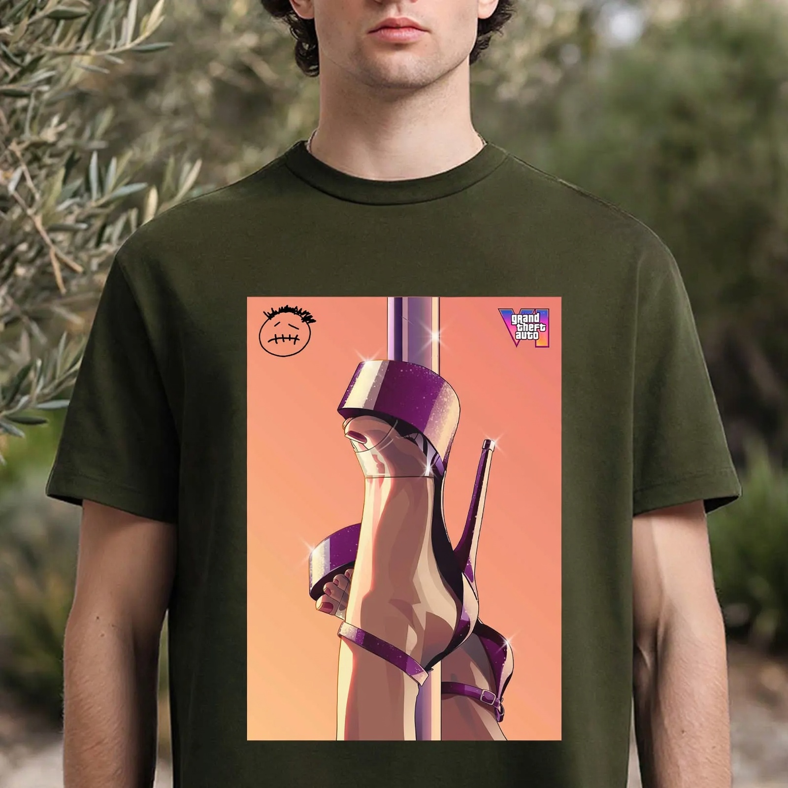 Travis Scott x GTA 6 Album Track Cover Art T-Shirt – Rhyno & Jack of Hearts Tee