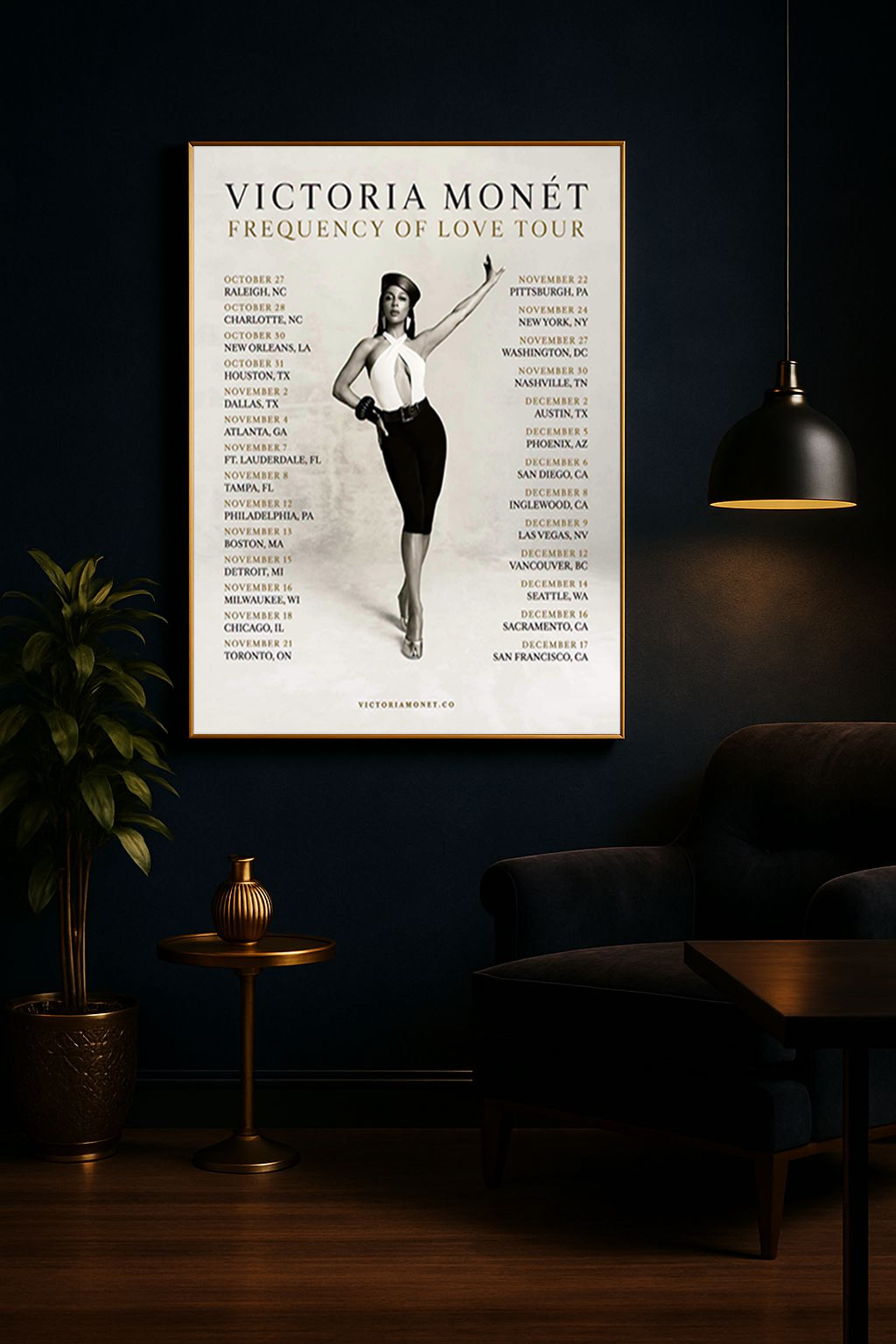 victoria-monet-frequency-of-love-tour-2026-north-america-dates-poster-canvas-3 Victoria Monét – Frequency of Love Tour 2026 North America Dates Poster Canvas 3