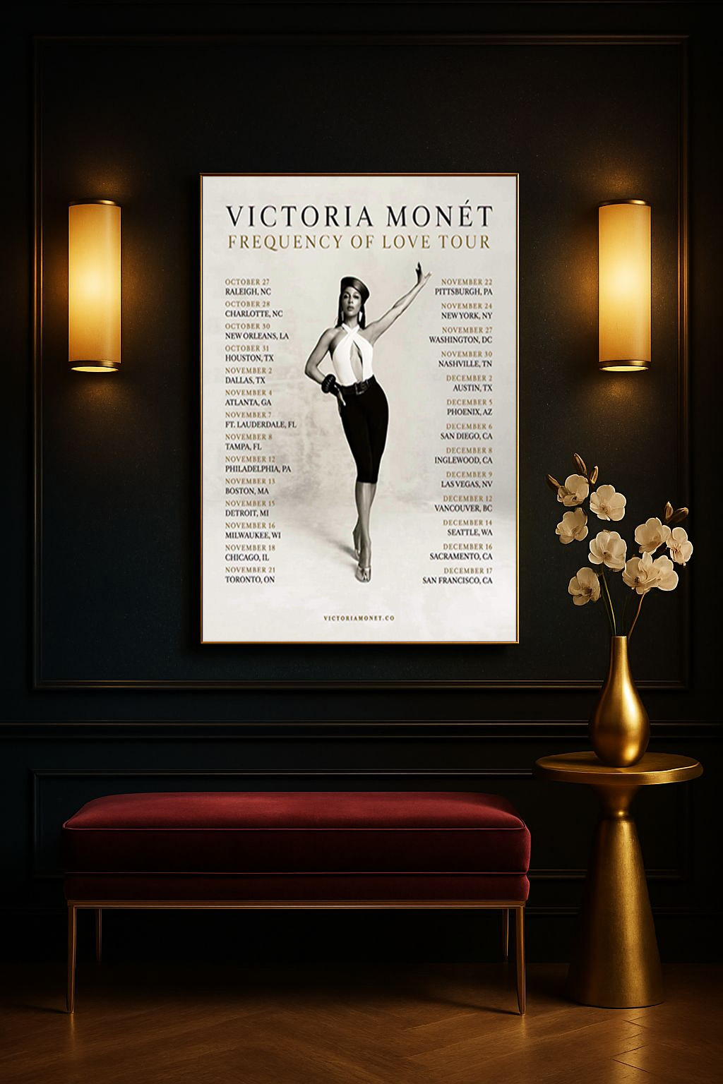 victoria-monet-frequency-of-love-tour-2026-north-america-dates-poster-canvas-4 Victoria Monét – Frequency of Love Tour 2026 North America Dates Poster Canvas 2