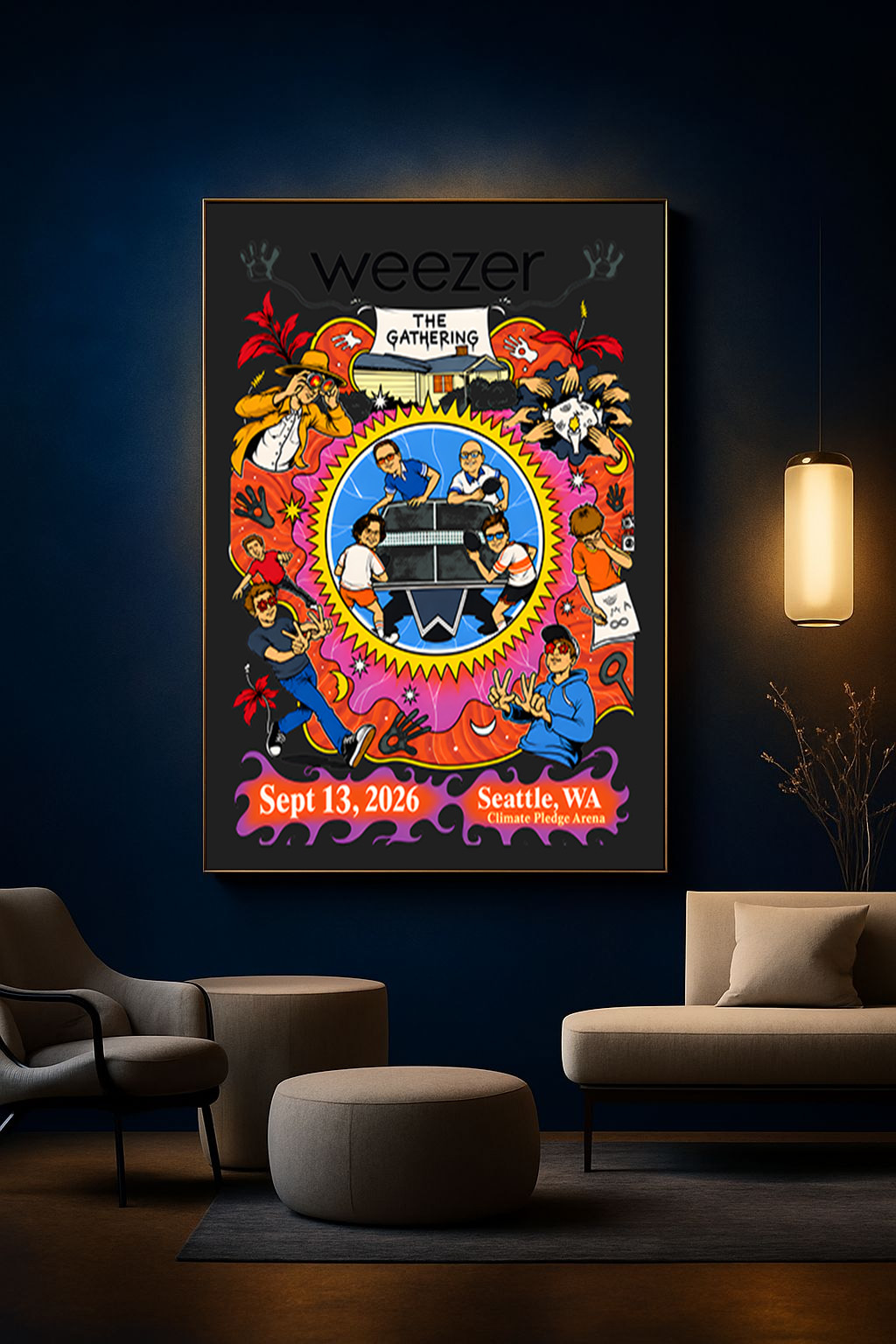 weezer-the-gathering-seattle-2026-poster-climate-pledge-arena-sept-13-canvas-print-1 Weezer The Gathering Seattle 2026 Poster – Climate Pledge Arena Sept 13 Canvas Print 5