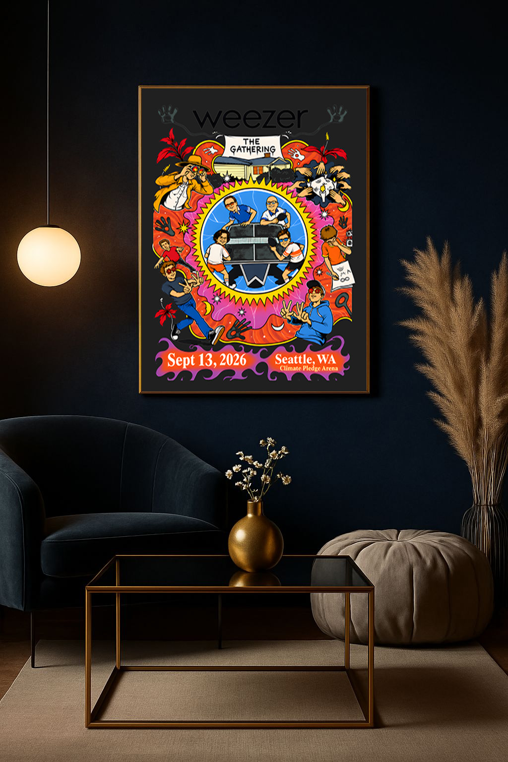 weezer-the-gathering-seattle-2026-poster-climate-pledge-arena-sept-13-canvas-print-2 Weezer The Gathering Seattle 2026 Poster – Climate Pledge Arena Sept 13 Canvas Print 4