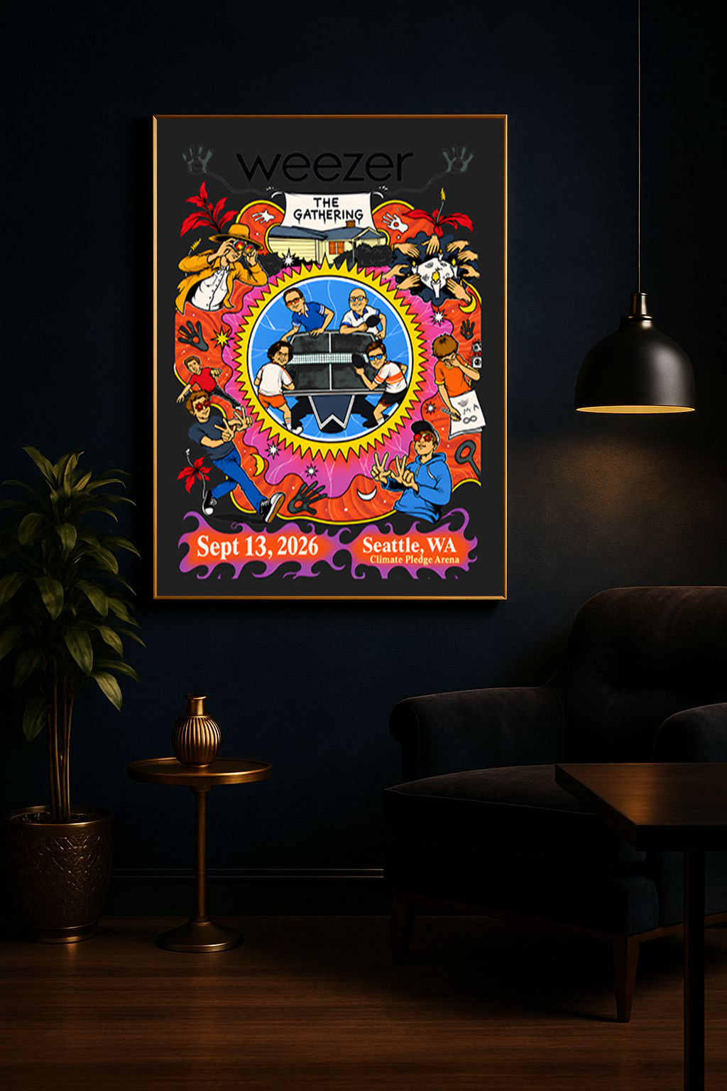 weezer-the-gathering-seattle-2026-poster-climate-pledge-arena-sept-13-canvas-print-3 Weezer The Gathering Seattle 2026 Poster – Climate Pledge Arena Sept 13 Canvas Print 3