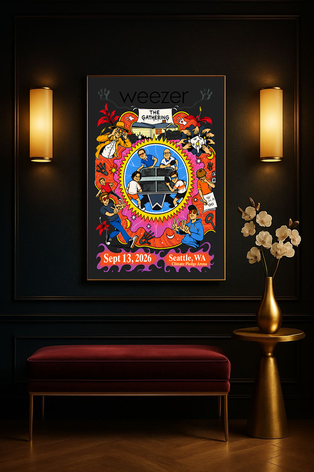 weezer-the-gathering-seattle-2026-poster-climate-pledge-arena-sept-13-canvas-print-4 Weezer The Gathering Seattle 2026 Poster – Climate Pledge Arena Sept 13 Canvas Print 2