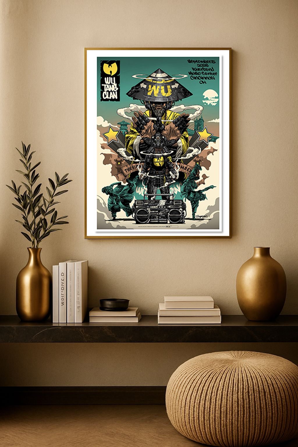 Wu-Tang Clan – Cincinnati 2026 Event Poster – Riverbend Music Center Sept 5 Canvas Print