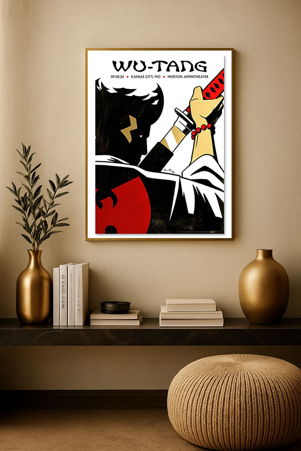 Wu-Tang Clan – Kansas City 2026 Concert Poster – Morton Amphitheater Sept 2 Canvas Print