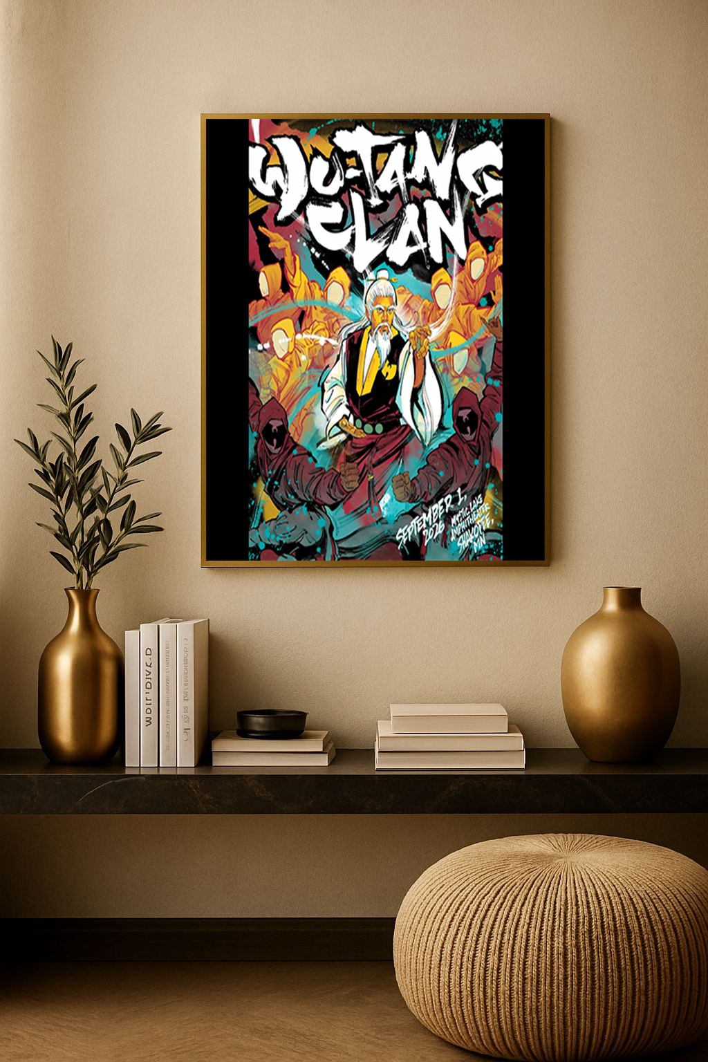Wu-Tang Clan – Shakopee 2026 Concert Poster – Mystic Lake Amphitheater Sept 1 Canvas Print