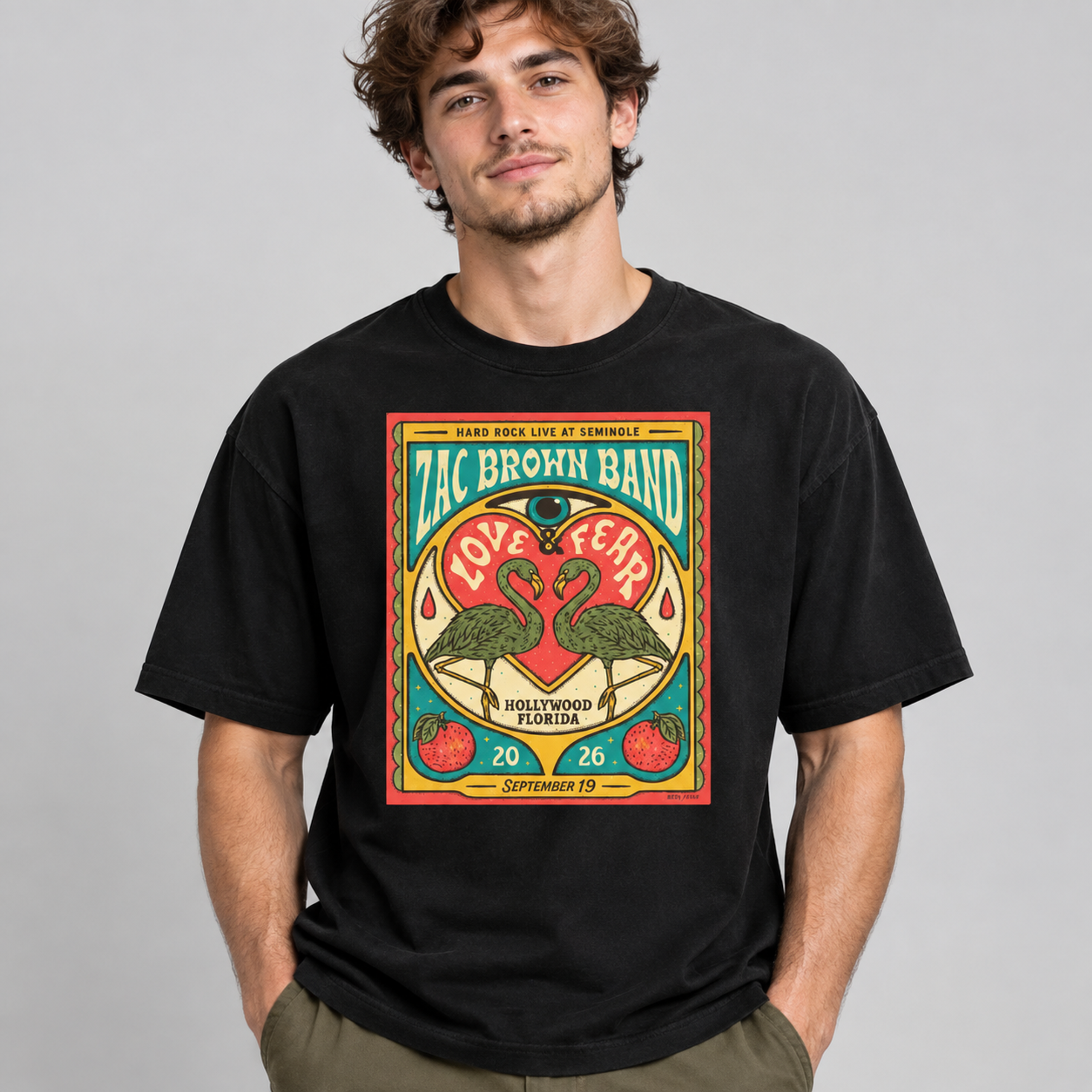 Zac Brown Band – Hollywood FL 2026 Event Unisex T-Shirt (Hard Rock Live at Seminole, Sept 19)